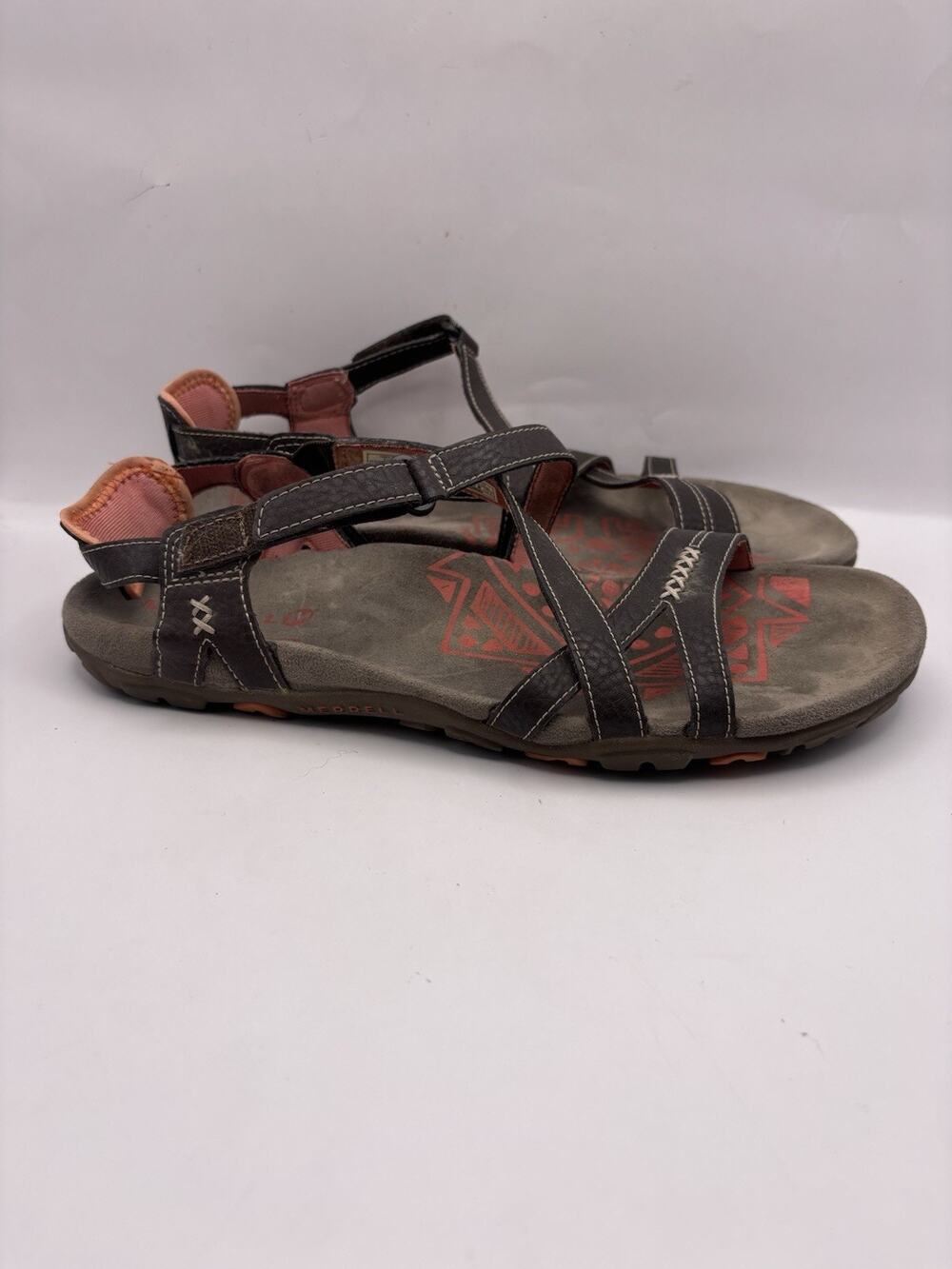 Merrell Sandspur Rose Leather Brown Sandals Women Size 10